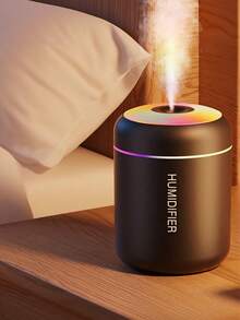 JMMO 1 pieza Difusor de aromaterapia de aceites esenciales y humidificador mini, niebla fría, luz nocturna colorida - humidifica el aire, mantiene fresco y relaja Body y mente (uso con alimentación USB)