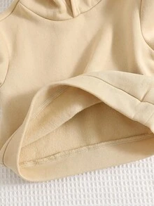 SHEIN 6 件套男婴/女婴可爱字母印花长袖连帽卫衣和男孩慢跑裤套装，中性婴儿服装，男婴冬装 - 彩色 - 查看 11