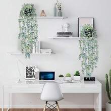 SHEIN 1 pièce Plante artificielle suspendue Faux eucalyptus Plante en pot Plante suspendue pour mur, pièce, maison, intérieur, extérieur, étagère Décoration