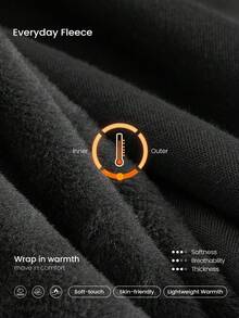 GLOWMODE Pantaloni de jogging din fleece din amestec de bumbac, cu buzunar reglabil în talie - Negru - Vizualizare 4