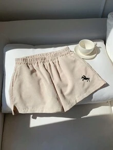 Comfortcana Apricot Wide-Leg Corduroy Shorts With Pockets Comfortable And Stylish For Everyday Wear Women Shorts Comfortable Shorts Soft Shorts