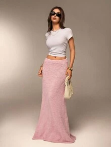 Avantive 女士秋冬正装/返校季/万圣节/婚礼宾客/度假/千禧年/海滩/可爱/教师/外出/商务休闲/优雅/生日/办公室/乡村音乐会/夜店性感/西部风/工作/街头风/复古/节日/鸡尾酒会/锐舞派对/毕业舞会/夏威夷/机场/趣味/基础款/早午餐/2000年代风格/老钱风格/教堂/返校节/高贵/派对/端庄/约会之夜/牛仔女郎/低腰长款毛衣裙 - 粉色 - 查看 5