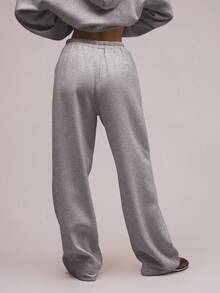 MUSERA Pantalones de chándal de felpa oversize para vacaciones, aeropuerto, casual, estilo de los 90, graduación, para maestras, otoño, invierno, Navidad