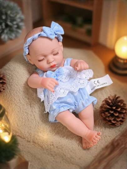 Zazumi 1PC/2PCS  Soft Realistic Newborn Baby Dolls - Vinyl Sleeping Real Life Reborn Baby Dolls With Clothes Set Perfect Gift Toddlers & Children Realistic Doll Pram Accessories Baby Shower Gift Idea