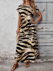 休闲简约百搭图案女式夏装 - 彩色 - 查看 1