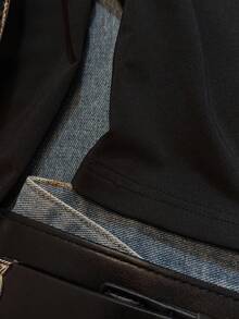 Glowzi 少女休闲前拉链修身卫衣T恤，适合秋冬季节，复古印花，十字印花，秋季款