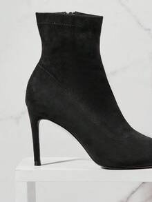 SHUZIA Glamorous Women's Sexy Pointed Toe Stiletto Heel Booties - Black - View 6