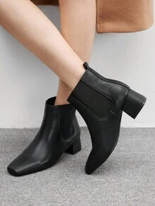 CUCCOO BIZCHIC Giày bốt cao gót màu đen thời trang dành cho nữ - màu đen - Xem 1