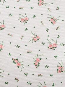 SHEIN 6 piezas Conjunto de pijama de verano para bebé niña con estampado de fresa, cuello redondo, manga corta, pantalón corto, de punto, suave y transpirable. Conjunto de pijama para bebé recién nacido. 4 piezas Conjunto de pijama casual para bebé niña con estampado sólido y de colores neutros, ropa de bebé unisex. - Multicolor - Ver 6