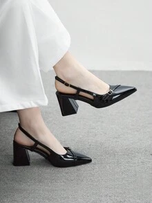 CUCCOO BIZCHIC 女士时尚百搭尖头高跟鞋 - 黑色 - 查看 3