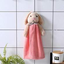 1/2 Packs Coral Fleece Hanging Hand Towels For Bathroom&Kitchen,Super Soft Rabbit Design Appease Towel, Super Soft Water Absorbent Decorative Hand Towels Cleaning Cloth Dish Cloths Kitchen Towel - Multicolor - View 8