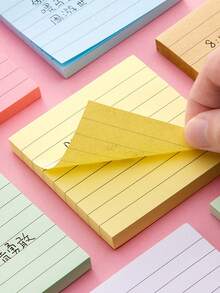 SHEIN Lined Sticky Notes Pad, 240/480/720 Pcs Restickable Striped Memo Flags For Books, Office, School & Study, Assorted Colors - Self-Adhesive Page Markers - Multicolor - View 3