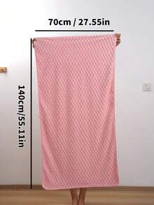 SHEIN 1/2 PCS Ultra Soft Coral Fleece Microfiber Bath Towels Lightweight Quick Dry Highly Absorbent Bathroom Towels For Home Hotel Gym Spa Travel Beach Yoga