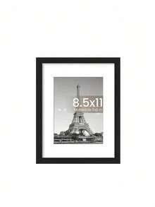 SHEIN Bộ 3 khung ảnh gỗ để bàn và treo tường, kích thước 10x15, 13x18, 15x20, 20x25 inch, thích hợp để trưng bày trên bàn hoặc treo tường, làm quà tặng kỷ niệm. - màu đen - Xem 8