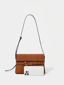 SHECARRY Casual Minimalist Fashion Commuter Versatile Daily Women Shoulder Bag