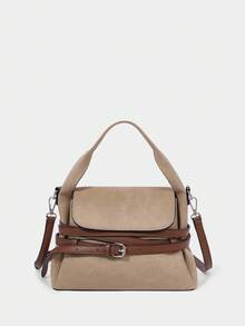 SHECARRY 休闲时尚百搭简约女士斜挎包 - 卡其色 - 查看 2