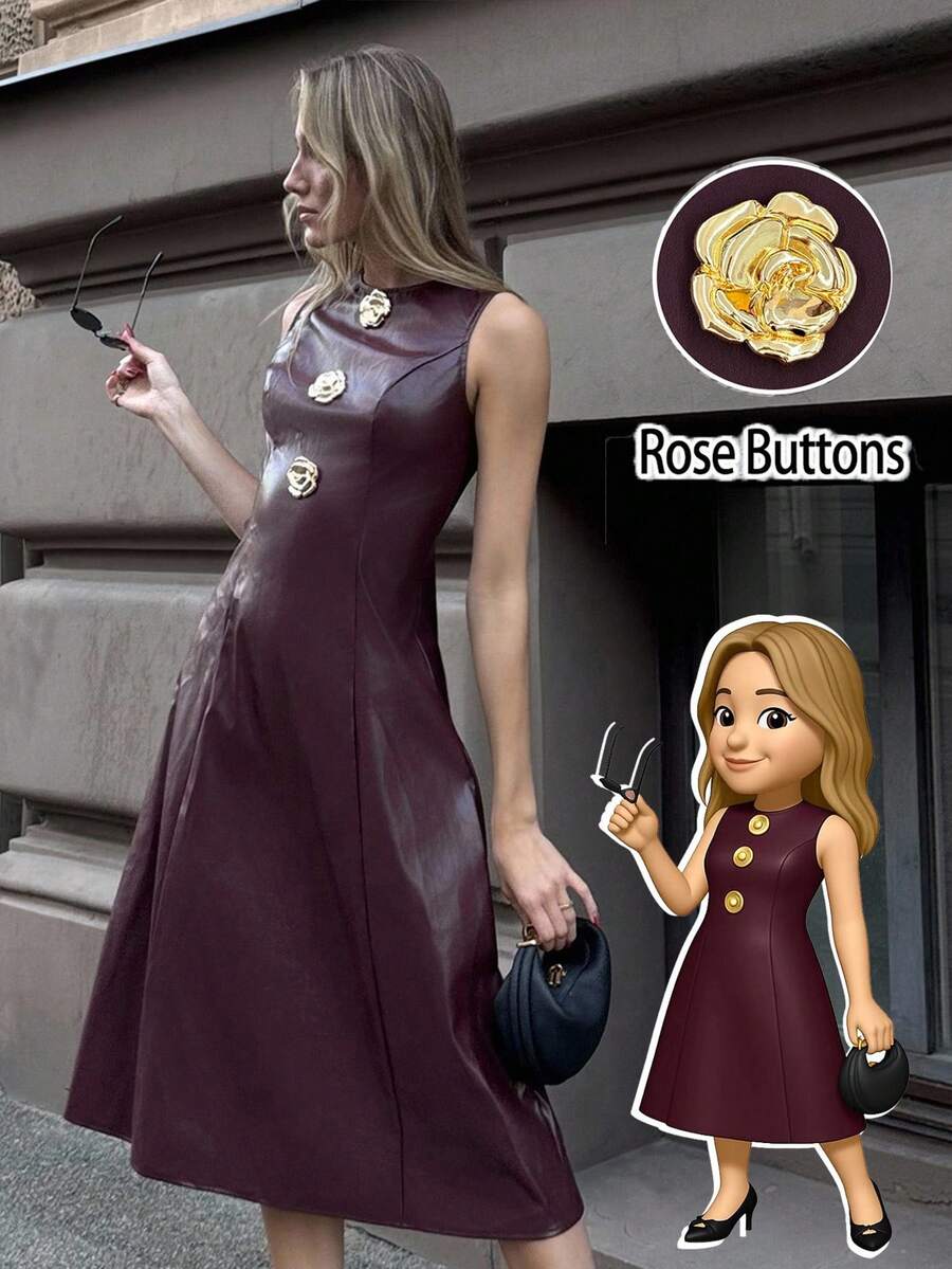 Pariaura 万圣节女式长裙 - 酒紅色 - 查看 1