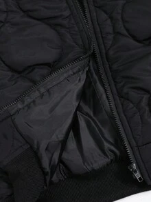 SHEIN Young Boy Long Sleeve Zip-Up Collar Casual Winter Jacket Fall