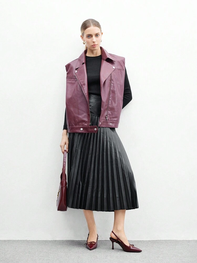 CUCCOO BIZCHIC Burgundy Pointed Toe Stiletto High Heel Women's Pumps, Sexy For Outdoor, Daily, Party, Banquet Spring Shoes