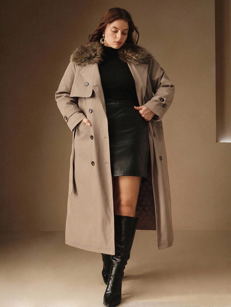 プラスサイズ レディース カジュアル 長袖 ボタン ウィンターコート