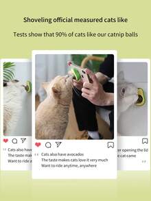 Zazumi 1 Peça Bola de Valeriana com Função Giratória para Trituração e Limpeza dos Dentes, Bola de Valeriana com Adesivo em Formato de Caranguejo para Parede, Brinquedo para Gatos, Adequado para Gatos de Estimação Brincarem e Aliviar o Tédio. Brinquedo para Gatos com Ajuda Digestiva, Bola de Valeriana, Brinquedo Adesivo para Gatos, Bastão para Trituração dos Dentes, Produto Verde para Animais de Estimação - Multicolorido - Visão 3