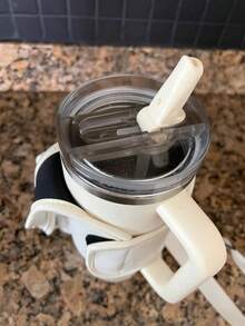 SHEIN 1 件 2 件 40 盎司玻璃杯替换盖 - 防漏翻盖吸管盖，白色、黑色、米色、蓝色、粉色，兼容 40 盎司杯配件 - 彩色 - 查看 7