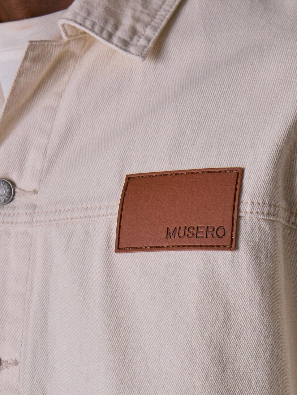 Men Oversized Boxy Fit Button Through Denim Jacket Layered Panel Detailing Fall/Spring Summer