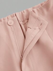 Firerie Pantalones anchos y sueltos con vuelo, elegantes y de talla grande, adecuados para primavera/verano - Rosa vieja - Ver 3