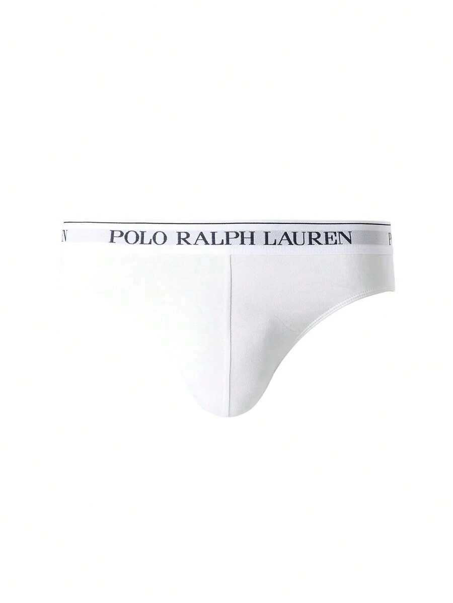 Ralph Lauren Men's Letter Tape Waist Briefs - White - View 1