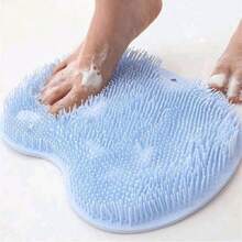1pc Silicone Foot Scrubber Massage Mat For Shower, Exfoliating And Cleaning Feet, Bath Brush And Back Scrubber,Bag,Organizer,Storage,Hair Clips - Multicolor - View 2