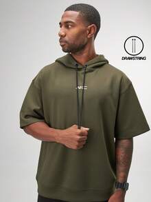 ARC Activewear 超大短袖连帽运动上衣 健身房运动夹克套头衫