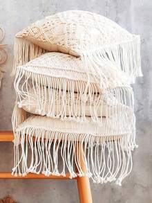 SHEIN Dây thừng Macrame 1/2/3/4mm*100m, lõi tự nhiên, bện, dùng để treo tường, trang trí nhà cửa, gói quà, đồ thủ công, sợi dày 4 lớp. - trắng - Xem 4