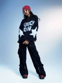 Sugerpunk 女式朋克风格派对红色网眼厚底踝靴，哥特式十字架金属链尖头侧拉链粗跟靴 - 紅色 - 查看 7