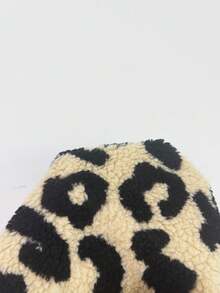 EMERY ROSE Sleeveless Vest, Leopard Print Faux Shearling Vest - Multicolor - View 7