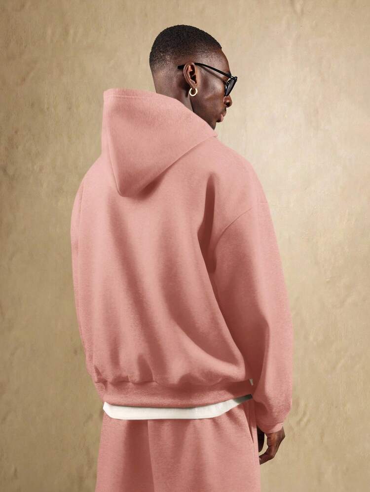 Oversized Pullover Hoodie With Drawstring Closure