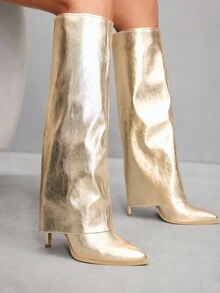 CUCCOO SZL Cuccoo Pointed Toe Thigh High Stiletto Heel Tall Boots, Sexy Riding Boots For Women