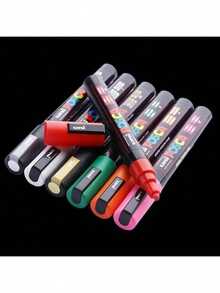 SHEIN UNI 全新包装油漆马克笔套装和单支装 1M 3M 5M 水性颜料永久性丙烯笔涂鸦艺术学校用品 - 3M 0.9-1.3MM - 查看 9