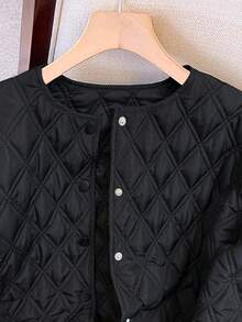 GlowEve 25件秋冬新款高品质绗缝休闲女士棉服外套 - 黑色 - 查看 5