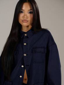 MUSERA 水洗牛仔口袋夹克，90年代春季可爱夏季休闲度假伊比沙岛音乐节演唱会西部街头风返校秋季冬季纳什维尔绿洲办公室工作时尚