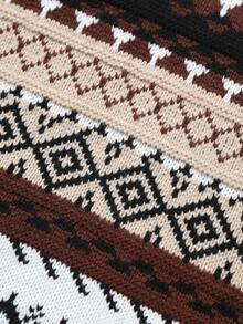 Manfinity Hypemode 男士休闲落肩圆领长袖毛衣，秋冬 - 彩色 - 查看 4