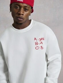 PAVTROS Manfinity Streetrush 男士街头风流行INS搭配，男士街头风流行INS搭配仿生迷彩印花Pavtros 3D刺绣户外音乐节夜店男友/老公礼物周年纪念礼物迷彩短款套头卫衣，街头服饰，运动套装，保暖冬季，圣诞节 - 白色 - 查看 3