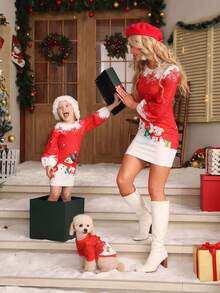 PETSIN Áo nỉ in hình người tuyết dễ thương dành cho thú cưng dịp Giáng sinh - Nhiều màu - Xem 7