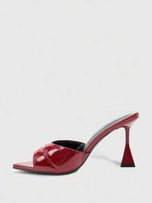 CUCCOO SZL Women's Fashion Sexy Elegant Pointed Toe High Heel Sandals - Burgundy - View 5