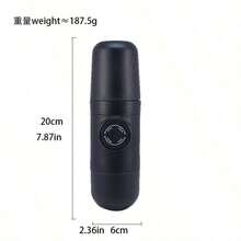 SHEIN 1 قطعة/مجموعة ماكينة قهوة محمولة صغيرة الحجم، متوافقة مع القهوة المطحونة والإسبريسو، صانعة قهوة يدوية، للتشغيل اليدوي - مناسبة للتخييم والخارج واستخدام السيارة