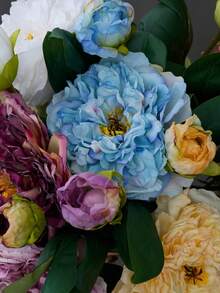 1pc Realistic New 2-Head Peony Vintage Style Home Living Room Decoration Fake Flower Arrangement, Valentine's Day, Gift