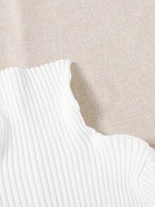 SHEIN LUNE 4 件女式高领长袖纯色套头毛衣，秋冬 - 彩色 - 查看 6