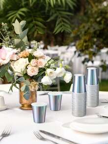 SHEIN 25 件 50 件 9 盎司彩虹印花玻璃杯双层隔热杯适用于冷热饮品茶咖啡牛奶果汁派对礼物结婚周年生日庆祝 - 冷飲杯 - 查看 6