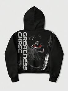 ROMWE MEN Street Life Men's Casual Graphic Print Hoodie, Autumn/Winter - Multicolor - View 2