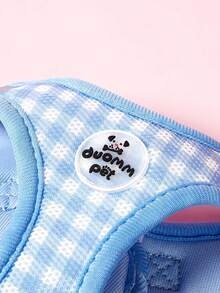 PETSIN 1 件节日格纹猫背带：透气涤纶，带金属扣和反光带，适合散步 - 彩色 - 查看 3