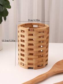 1个竹制餐具篮 - 杏色 - 查看 5